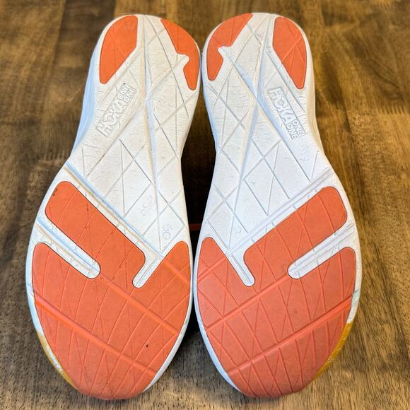 Hoka Rocket X Shoe Carbon Fiber Plate Run Radiant Yellow Camellia Unisex W10 M9 - Picture 7 of 12